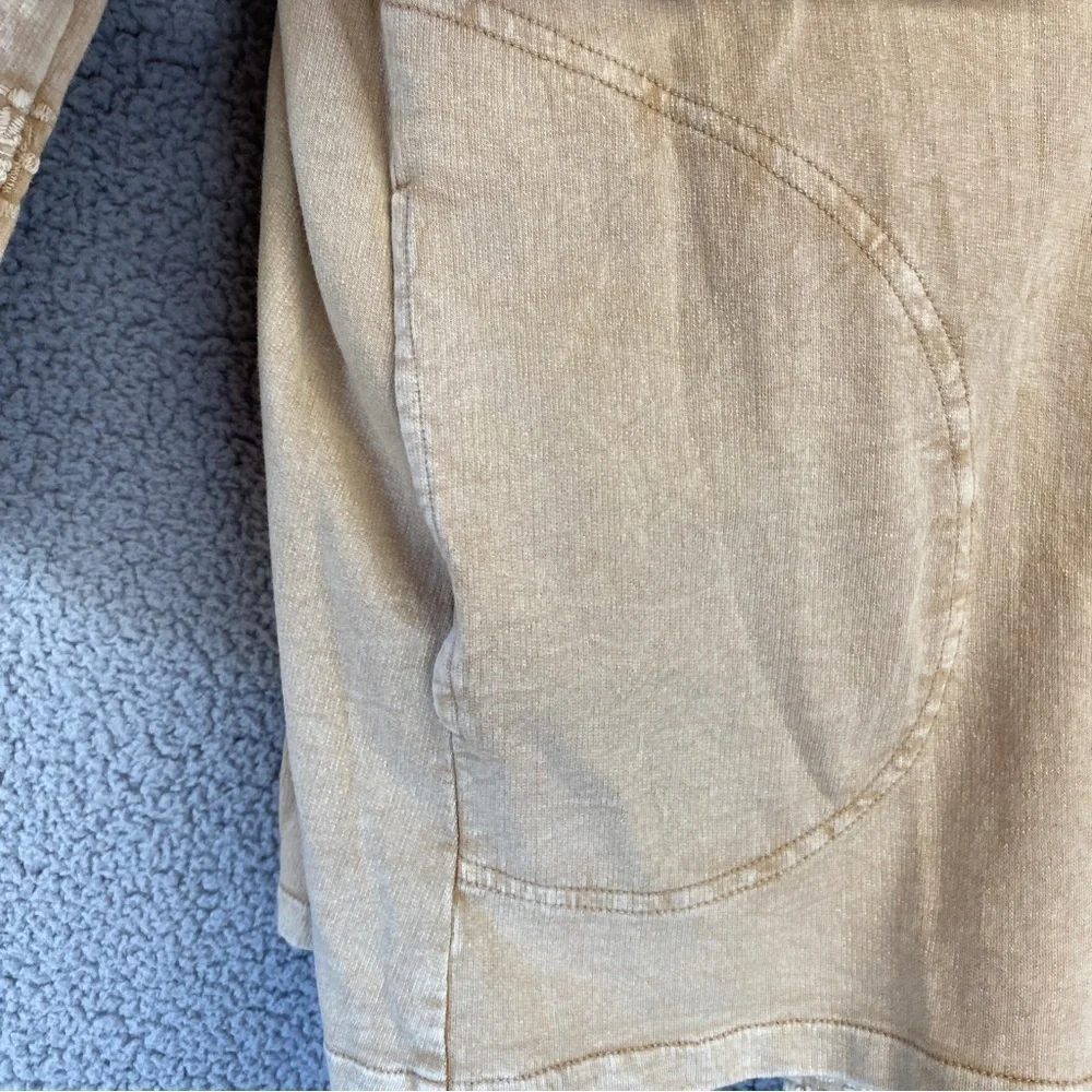 Solitaire Boho Open Front Beige Embroidered Kimono Cardigan Sz S - Picture 6 of 11